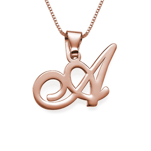 Rose Gold Plated Initial Pendant