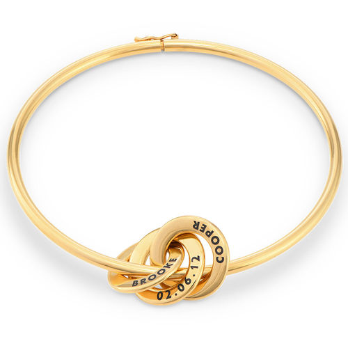 Russian Ring Bangle Bracelet in Gold Plating