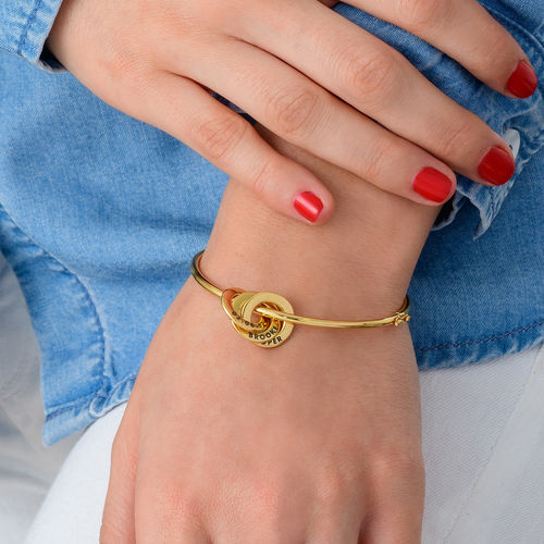 Russian Ring Bangle Bracelet in Gold Plating