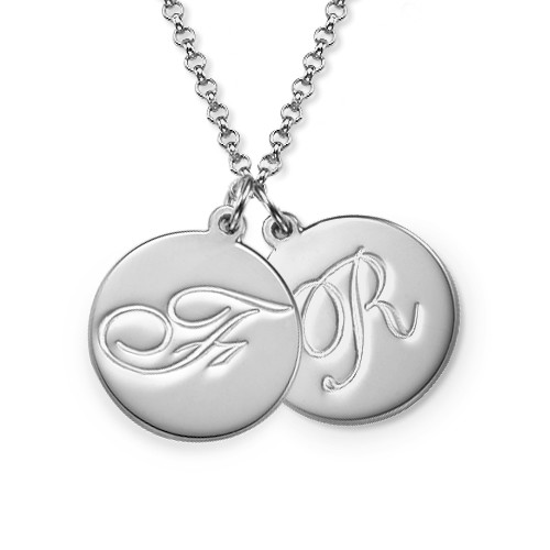 Script Initial Pendant Necklace