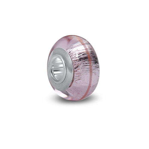 Shiny Pink Glass Bead