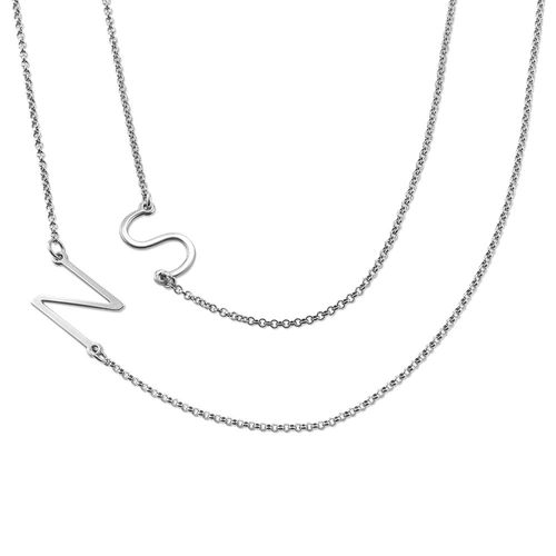 Sideways Initial Necklace