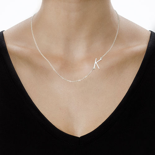 Sideways Initial Necklace