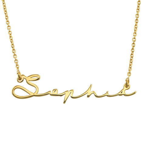 Signature Style Name Necklace - Gold Plated