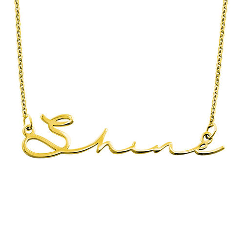 Signature Style Name Necklace - Gold Plated