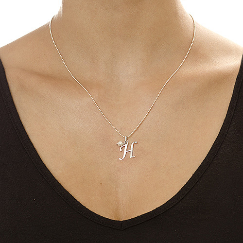 Silver Initial Necklace