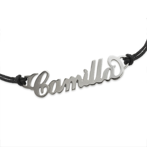 Personalized Silver Bracelet / Anklet - Side Heart