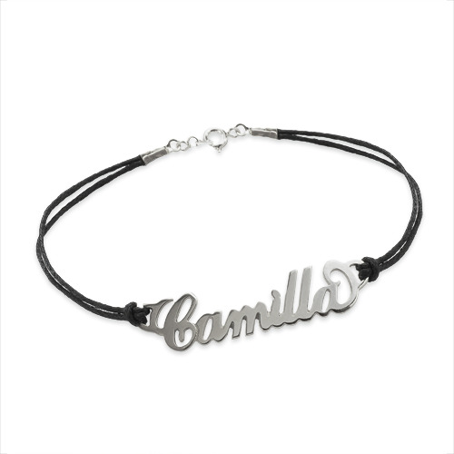 Personalized Silver Bracelet / Anklet - Side Heart