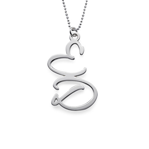 Two Initial Necklace in Sterling Silver