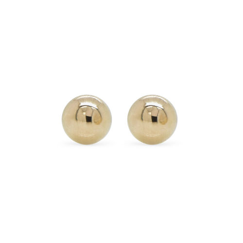 Small 10K Gold Round Stud Earrings