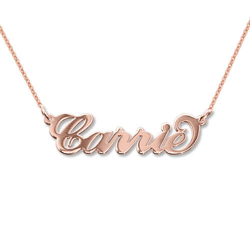 Small Rose Gold “Carrie” Name Necklace