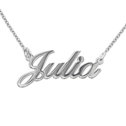 Small Sterling Silver Classic Name Necklace