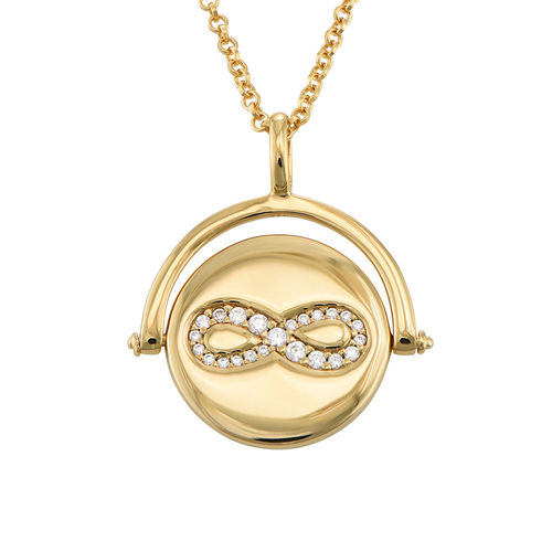 Spinning Infinity  Pendant Necklace in Gold Plating