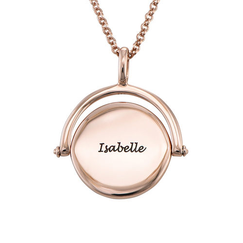 Spinning Infinity  Pendant Necklace in Rose Gold Plating