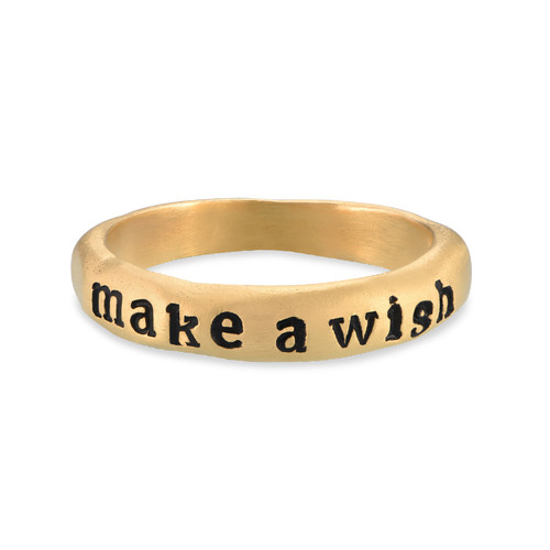 Stackable Engraved  Ring with Names in Gold Plating