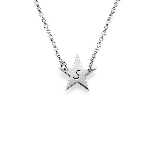 Star Necklace with Initial