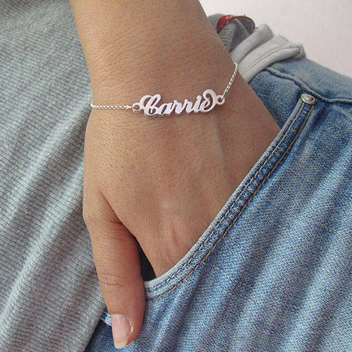 Sterling Silver “Carrie” Style Name Bracelet