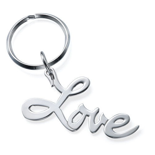 Sterling Silver “Love” Keychain