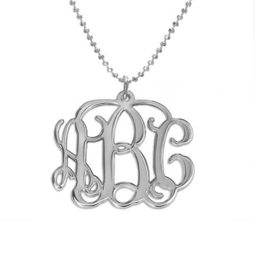 Sterling Silver Monogram Necklace