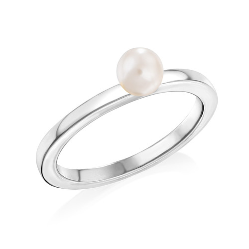 Sterling Silver Stackable Pearl Ring