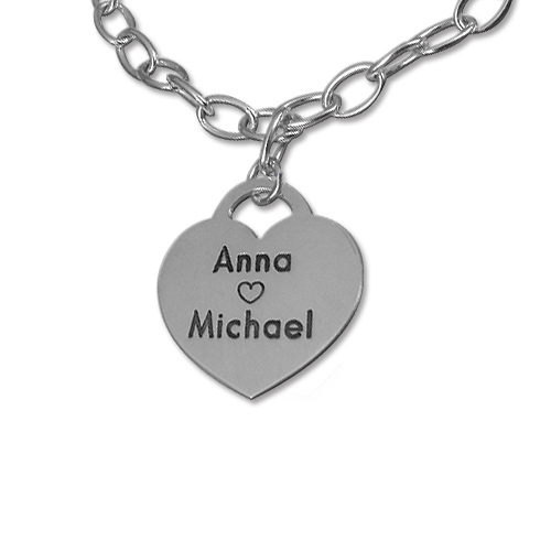 Silver Charm Heart Bracelet