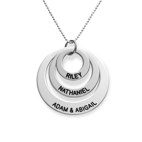 Three Disc Necklace in 10K White Gold