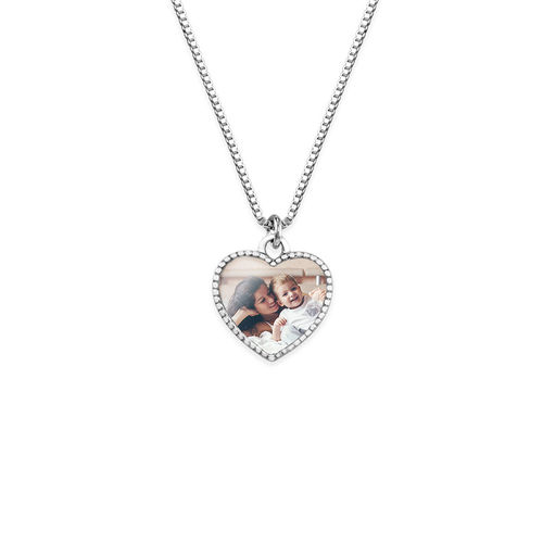 Tiny Heart Photo Pendant