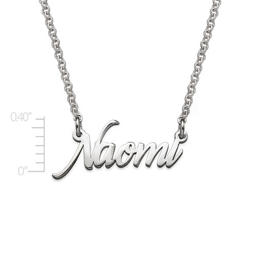 Tiny Name Necklace in Extra Strength Sterling Silver