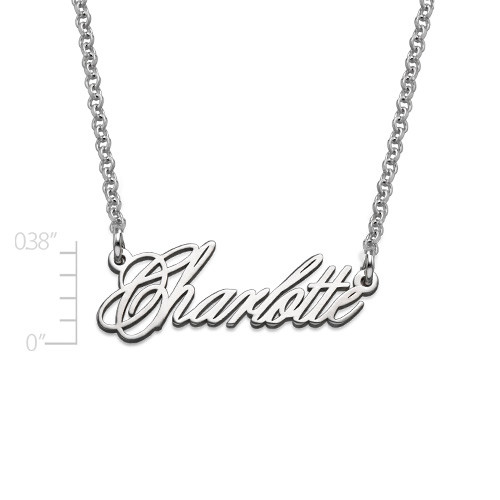 Tiny Name Necklace - Extra Strength Silver