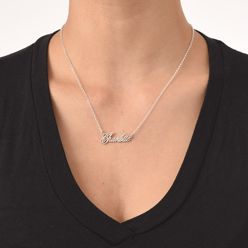 Tiny Name Necklace - Extra Strength Silver