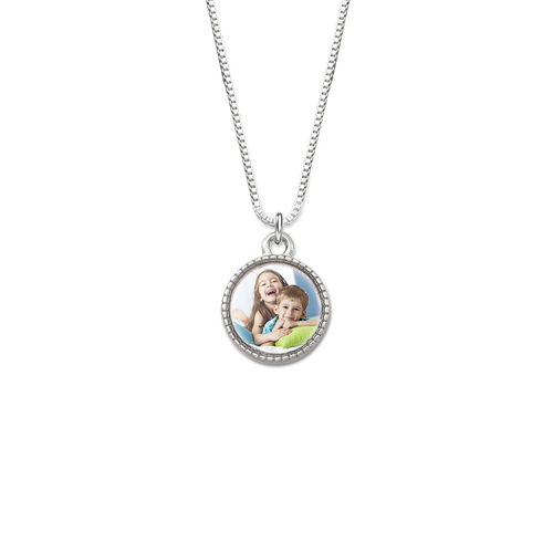 Tiny Round Photo Pendant