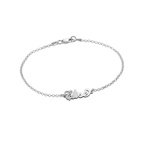 Tiny Sterling Silver “Carrie” Style Name Bracelet