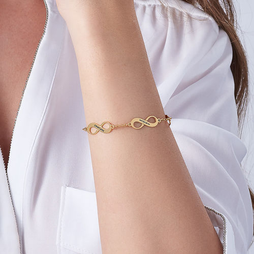 Multiple Infinity Bracelet with Gold Plating