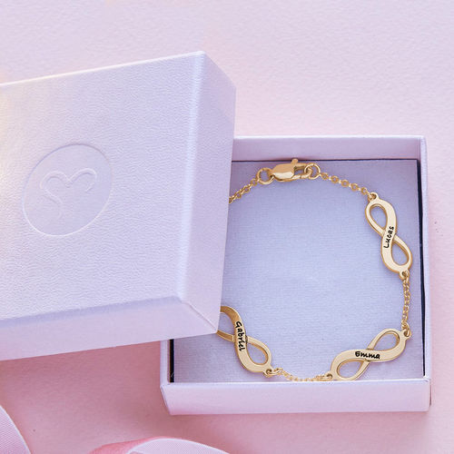 Multiple Infinity Bracelet with Gold Plating