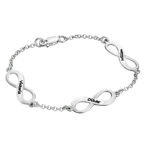 Multiple Infinity Bracelet in Sterling Silver