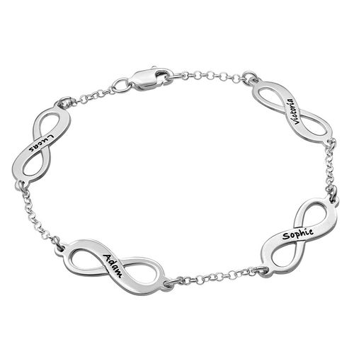 Multiple Infinity Bracelet in Sterling Silver