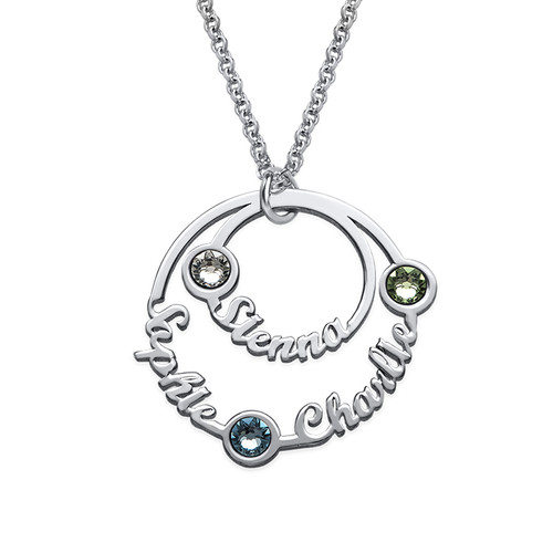 Two Circle Script Necklace - Yours Truly Collection