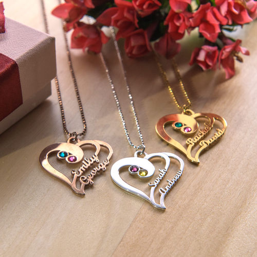 Two Hearts Forever One Necklace - Rose Gold Plated