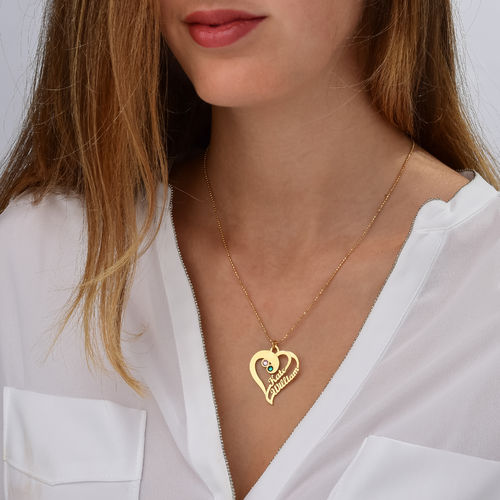 Two Hearts Forever One Necklace with Gold Plating