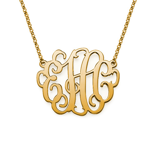 XL Monogram Pendant in 18K Gold Plating