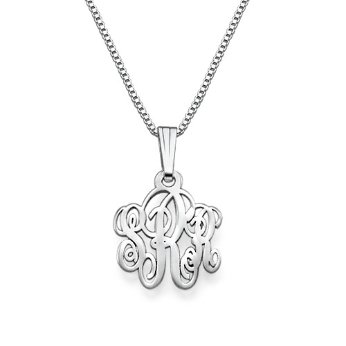 XS Silver Monogram Necklace