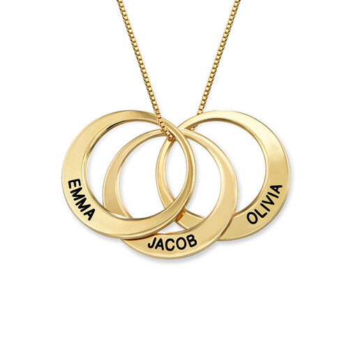 Multiple Ring Necklace in Gold Plating