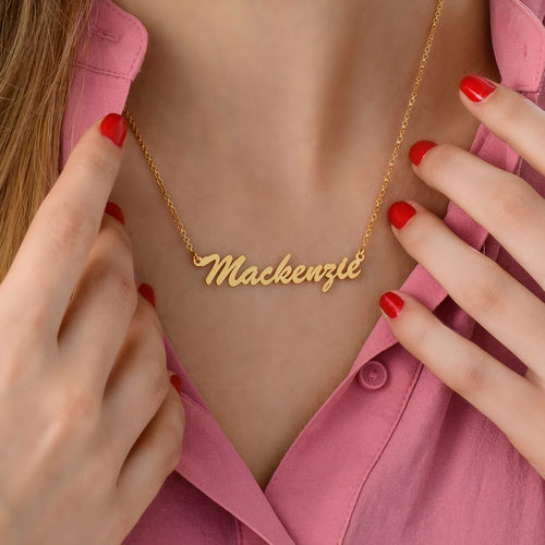 Name Necklace in Gold Plating