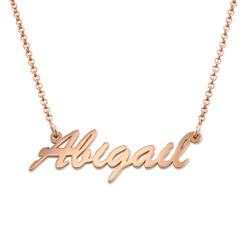 Name Necklace in Rose Gold Plating