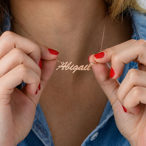 Name Necklace in Rose Gold Plating