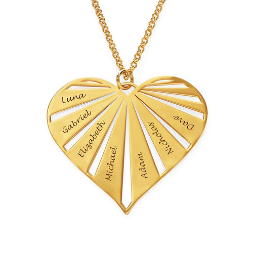 Personalized Family Necklace in  Gold Plating