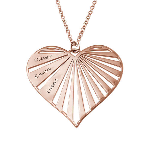 Personalized Family Necklace in Rose Gold Plating