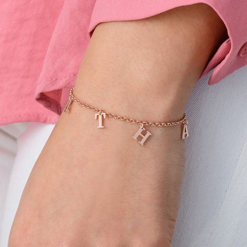 Name Bracelet in Rose Gold Plating