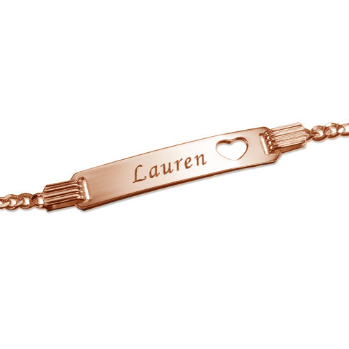 18K Rose Gold Plated Name Bracelet for Teenagers