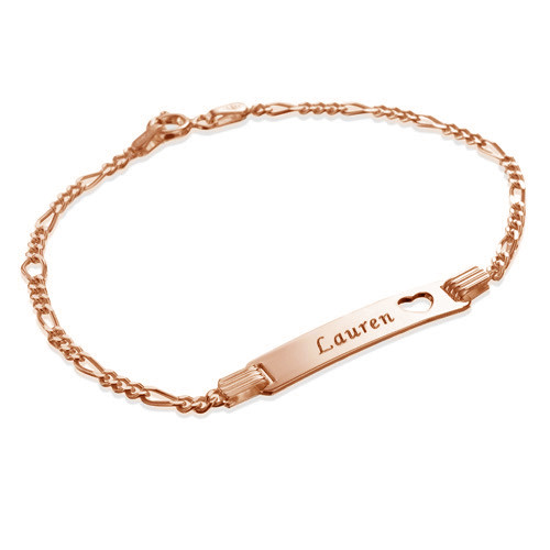 18K Rose Gold Plated Name Bracelet for Teenagers